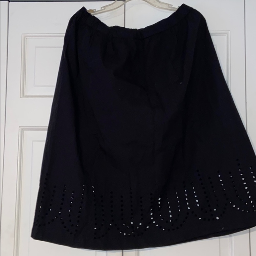 Black eyelet skirt